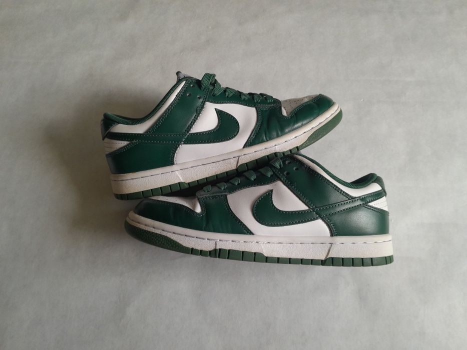 Кроссовки Nike Dunk Low в расцветке White/Green (DD1391-101)
