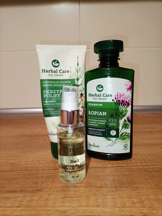 Herbal Care  szampon + odżywka, olejek jedwab witamina A