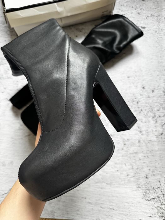 Botki kozaki na platformie Steve Madden Tantalizer damskie czarne 39