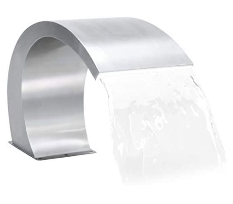 Cascata para piscina inox com luz led