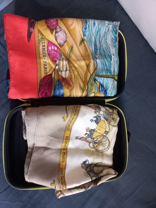 Oryginalne- 100 procent-Husty- Szale-HERMES-PARIS.-Jedwab.