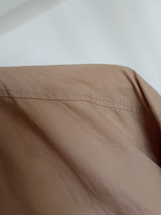 Beżowa koszula oversize zara bawełna