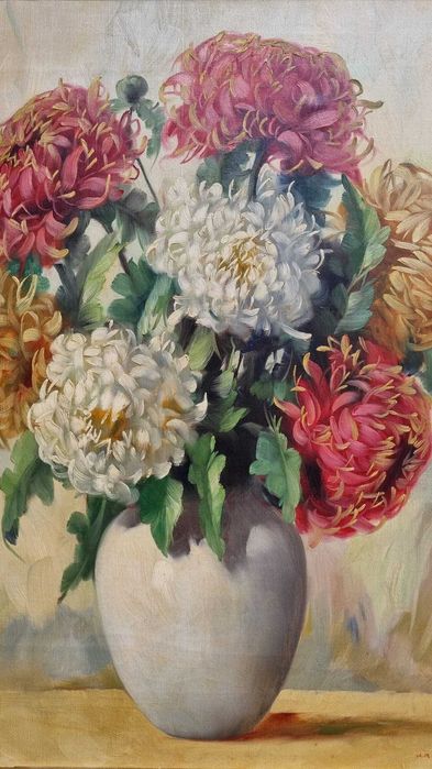 Chryzantemy w wazonie, H.A.Volkwein