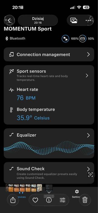 Aktywne - dokanałowe słuchawki Sennheiser Momentum Sport