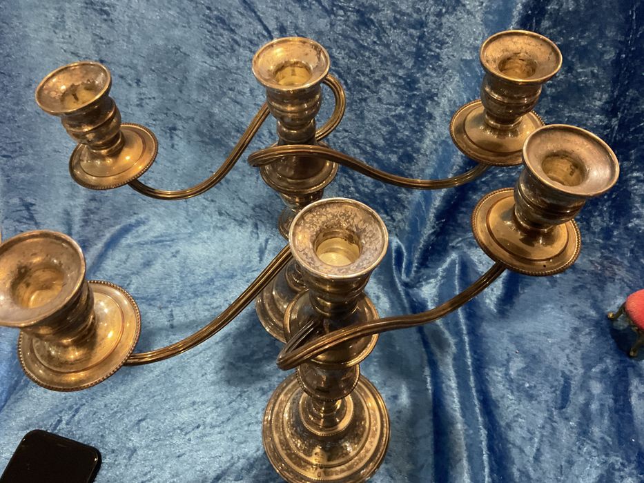 Par candelabro 3 lumes ,discrição abaixo 30 cm