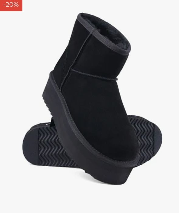 Жіночі уггі MIRATON велюрові чорні(ATTU-19)