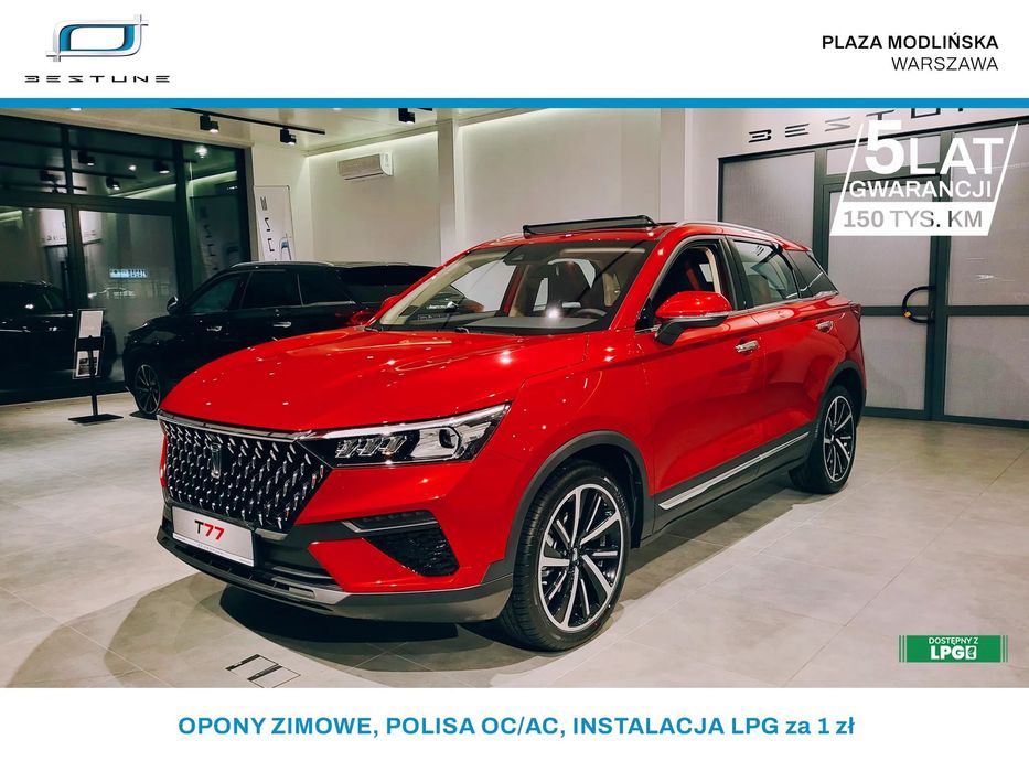 Bestune T77 1.5T 160KM z instal. LPG, dodatkowymi oponami i lakierem Quantum Red