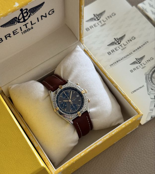 Breitling chronomat aço/ouro, Full set