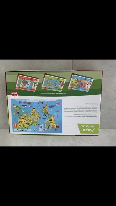 Edukacyjne puzzle Trefl 100 elementow MAPA SWIATA