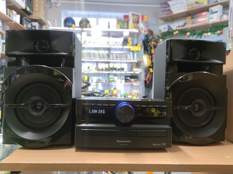 Miniwieża FM/CD/USB/AUX/MP3/BT PANASONIC SA-UX100 pilot Komis Tarnów
