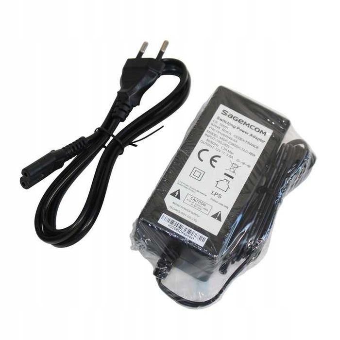 Zasilacz Sagemcom 12V 3.8A 45W 5.5/2.1 Oświetlenie LED RTV AGD