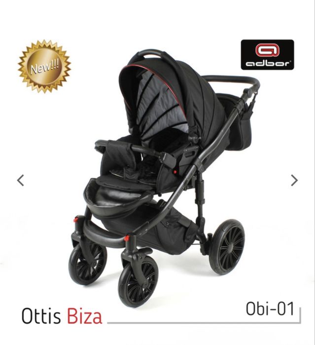 Wózek dziecięcy ottis 3w1 na gwarancji czarny