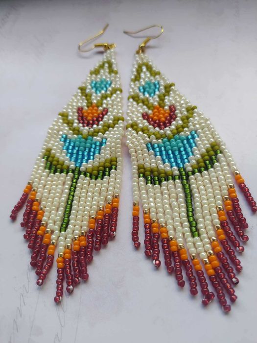 Kolczyki z koralików Toho