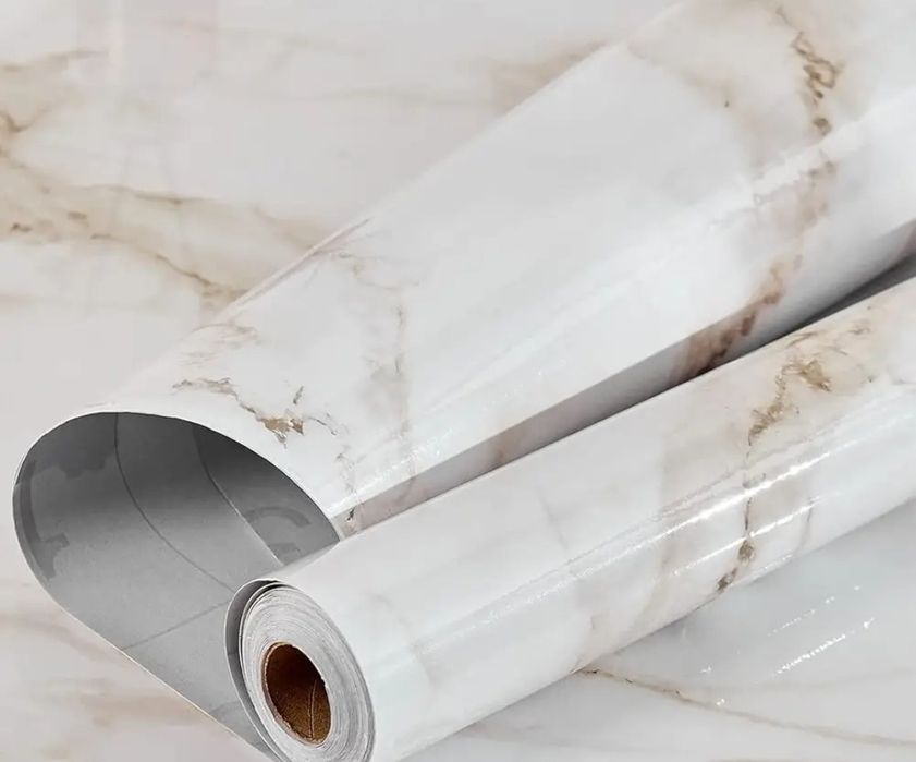 Самоклеюча плівка 5м х 0,6м, Білий Мармур