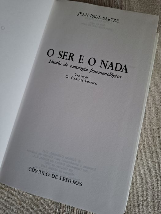 Jean Paul Sartre O Ser e o Nada filosofia Existencialismo