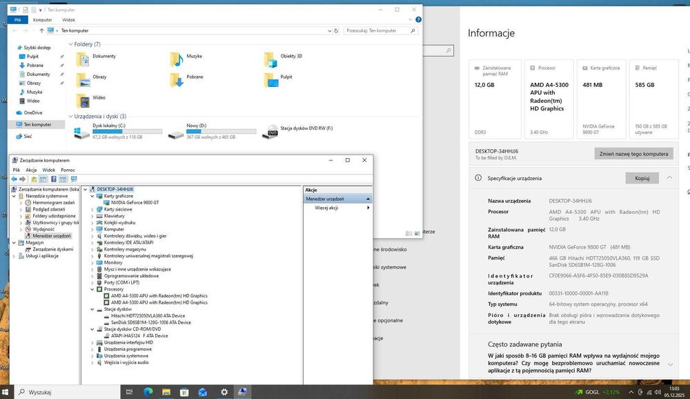 Rezerwacja GTAIV AMD A4-5300\12GB ram\SSD128GB\500GB\Nvidia 9800 GT
