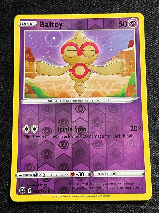 Carta Pokémon Baltoy 58/172 Brilliant Stars