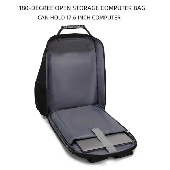 Mochila Preta e Cinza impermeável para escola