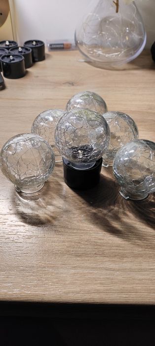 Lampki solarne 6 sztuk, szklany klosz - opis