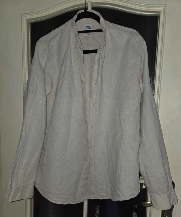 Zara - koszula lniana rozm. L, długie rękawy
