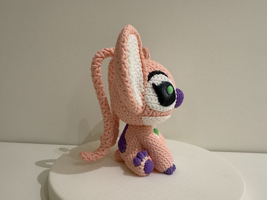 Figura 3D Rosa Estilo Angel - Lilo & Stitch
