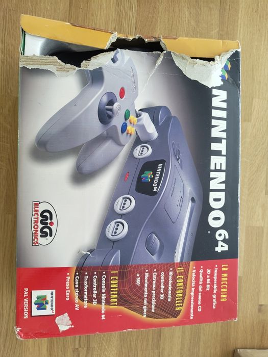 Nintendo 64 em caixa + Jogo Mario 64