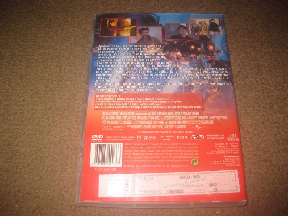 DVD "Vírus" com Jamie Lee Curtis/Raro!