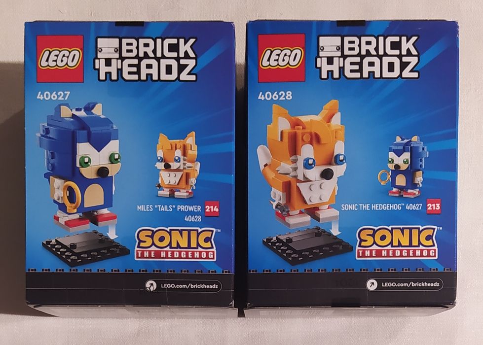 Klocki Lego BrickHeadz  40627 i 40628  -  Miles Tails Prower i Sonic the Hedgehog