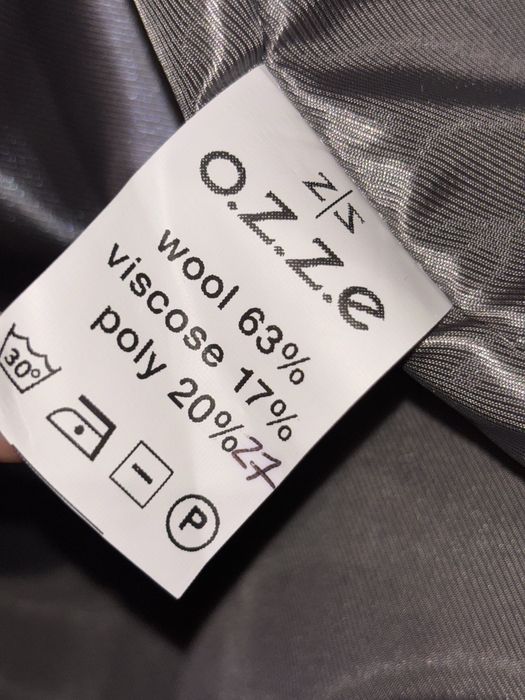 Plaszcz welniany z futrem naturalnym ( nowy ) roz.S