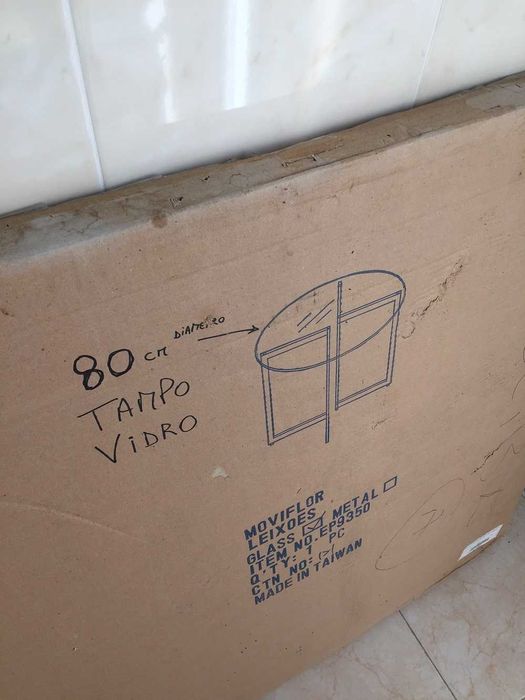 Tampo redondo em vidro transparente -- 80 cm