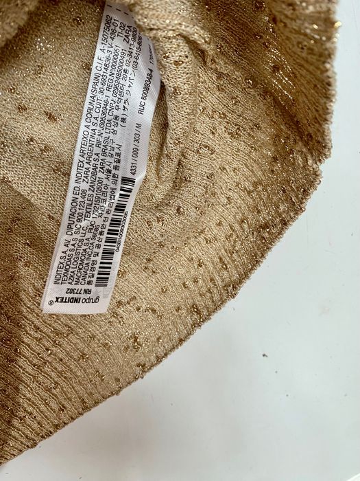 Zara top, bluzka z metaliczną nicią NOWY rozmiar M
