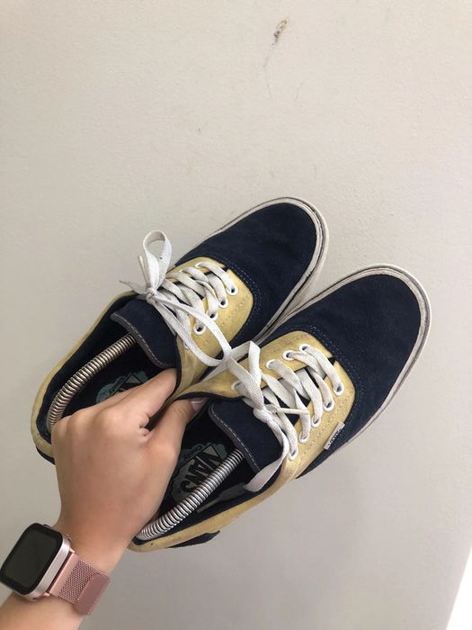 Trampki Vans of the wall zolto-granatowe roz.42