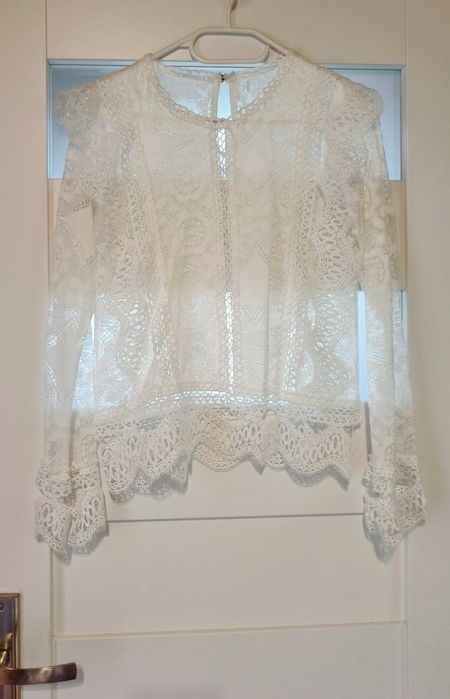 Koronkowa bluzka włoska 38 M / 40 L Nowa