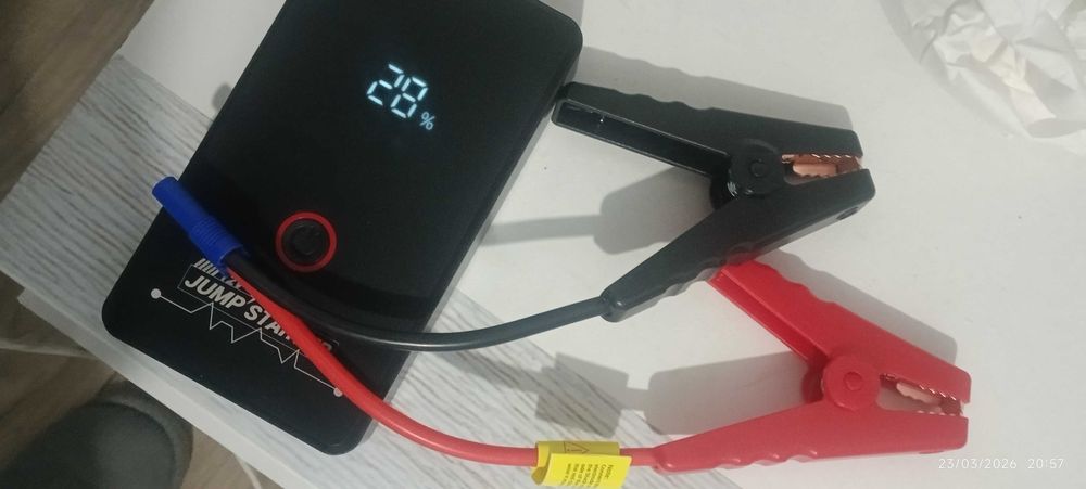 Jump Starter Profissional (Arrancador de Bateria) | Carro e Moto | Powerbank Integrado