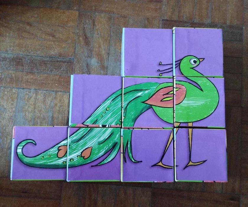 Conjunto de 3 puzzles com peças grandes para criança