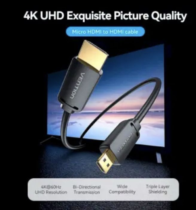 Кабель HDMI Micro для підключення смартфонів і планшетів до телевізорів 4K 60Гц