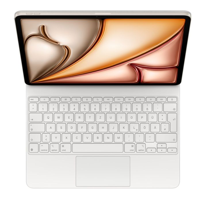 Apple iPad Air 13” Magic Keyboard (2025) – Biała, QWERTZ DE