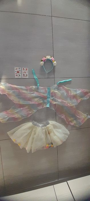 Nowy kostium przebranie wróżka motyl Dzwoneczek, skrzydła