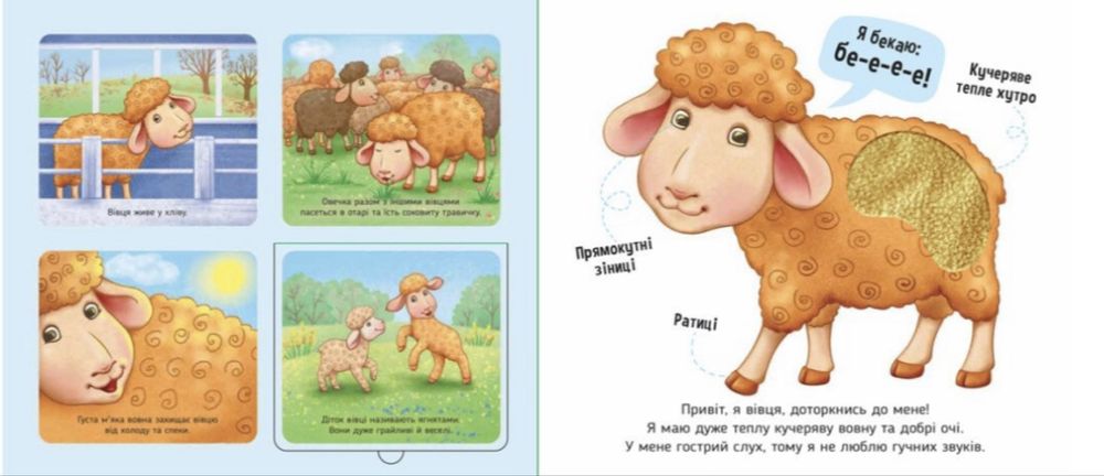 Книга з тактильними елементами На фермі