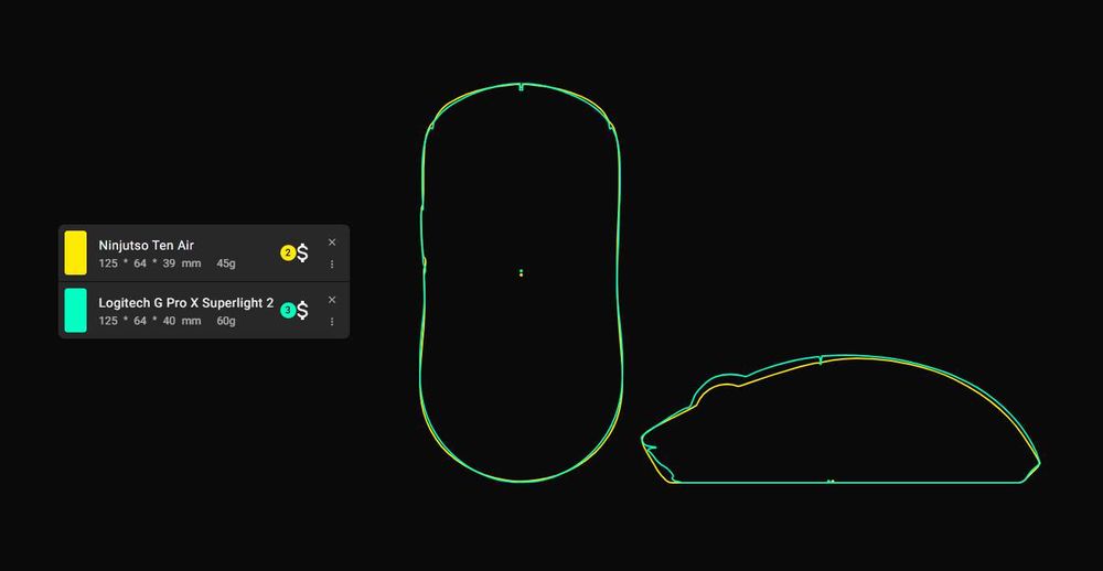 Ninjutso Ten Air 45г Игровая беспроводная мышь