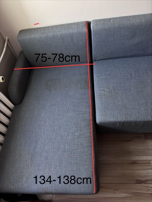 Narożnik rozkładany sofa Ikea