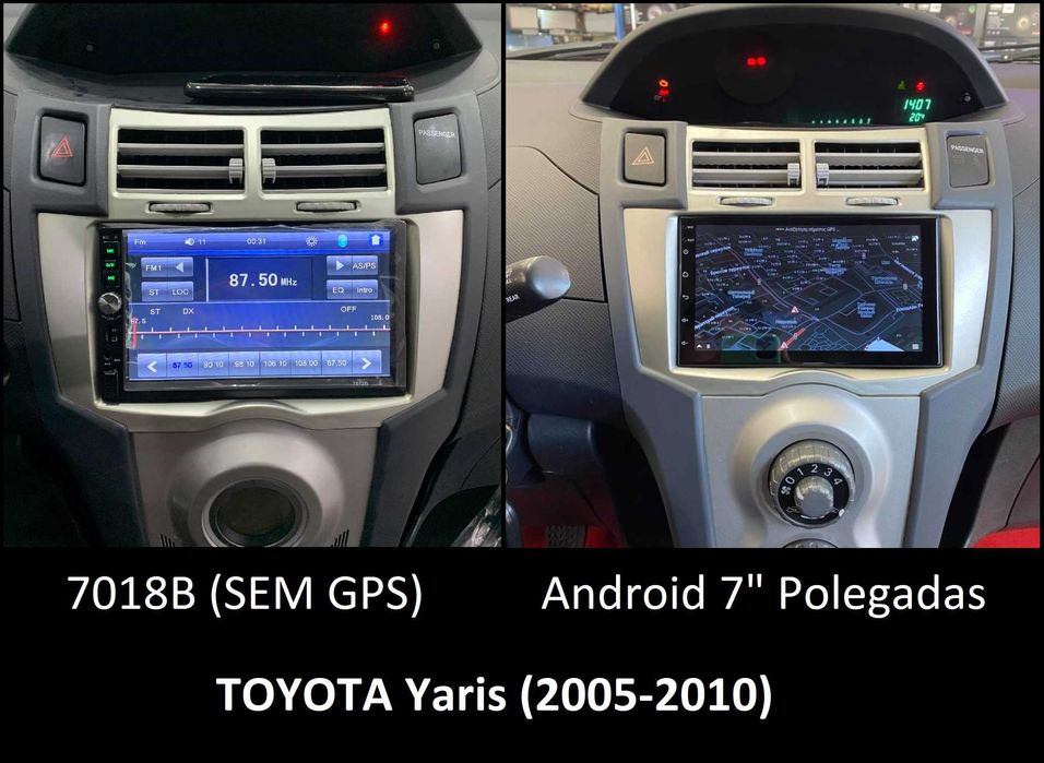 (NOVO) Rádio 2DIN Toyota YARIS (1999 até 2019) • Android GPS [4+32GB]