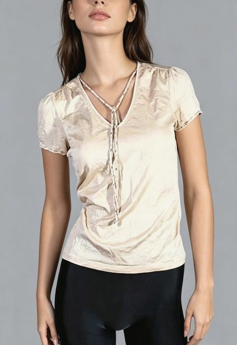 Massimo Dutti - bluzka casual minimalizm bawełna