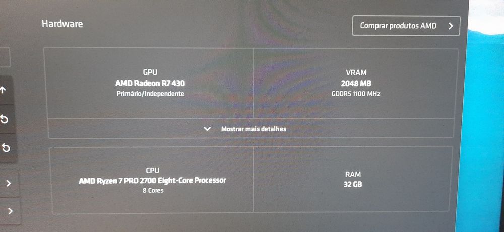 NF.53  Pç HP LowGamer 8ªG|32G|Ryzen.7.Pro.3.2G|R7-430-2G|HDMI|NVMe512+HD500|W11