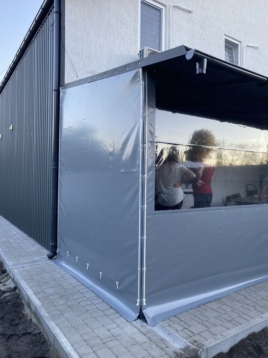 Прозорі вікна пвх для бесідки, тераси з різною окантовкою