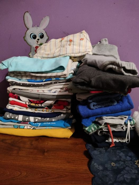 Ubranka dla chłopca r.80zamienię za pampersy