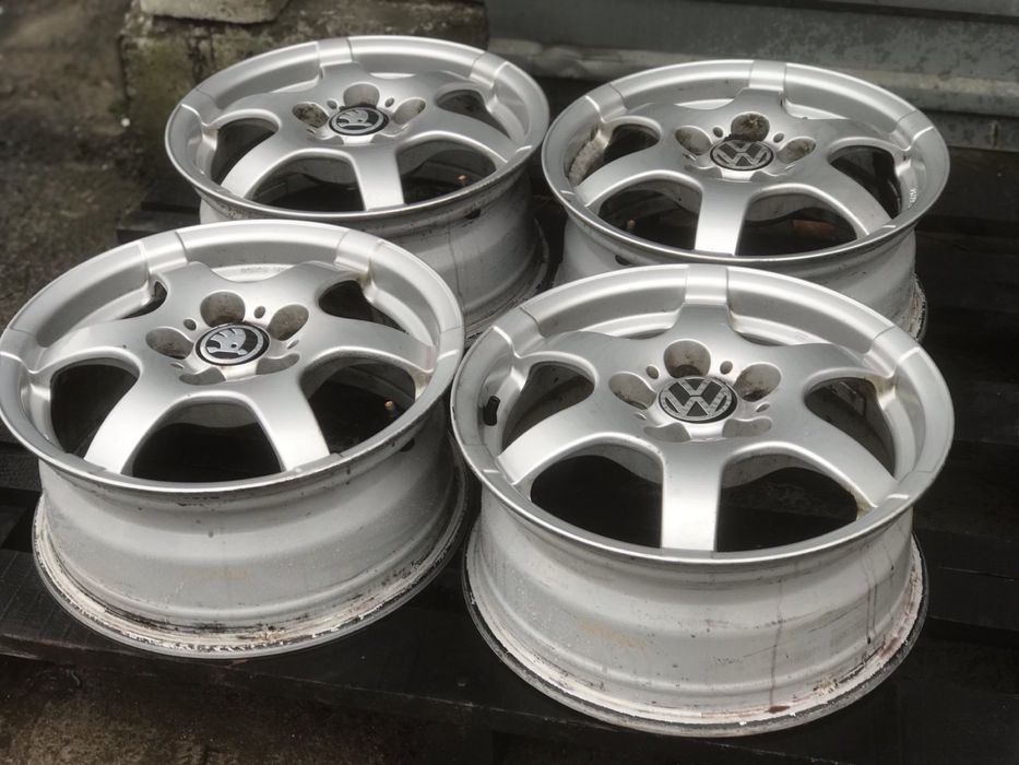 Диски 5:112r15 Volkswagen Skoda Audi комплект титани б/у склад