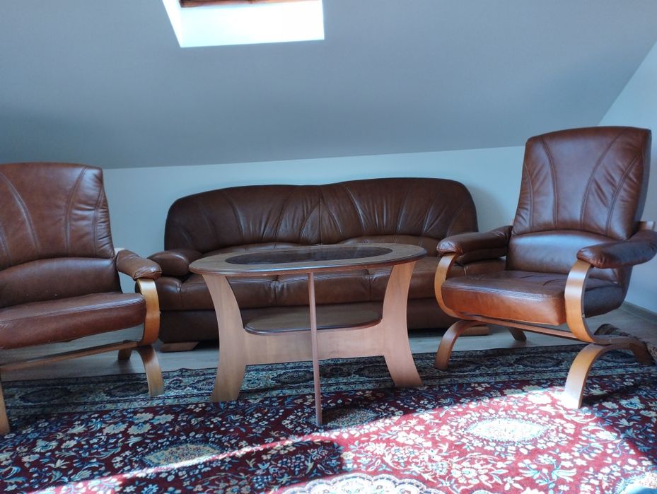 Zestaw skórzany wypoczynkowy