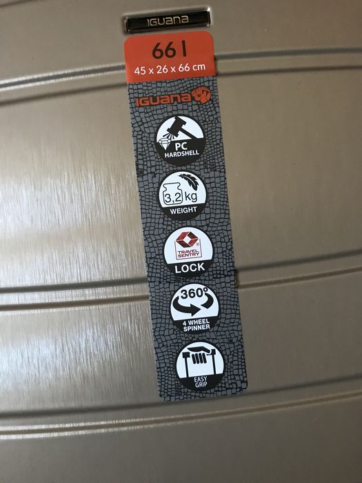 Śliczna nowa walizeczka elegancka iguana