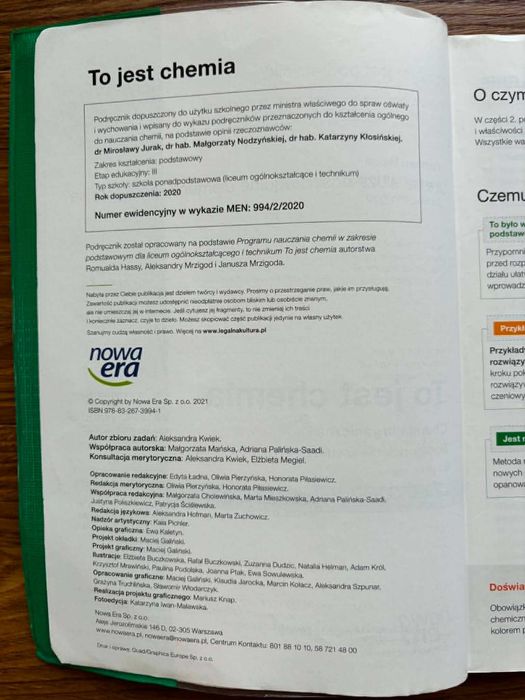 podręcznik "To jest chemia 2" zakres podstawowy nowa era